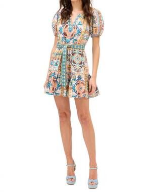 NEW ALLISON NEW YORK isabella mini dress in scarf print